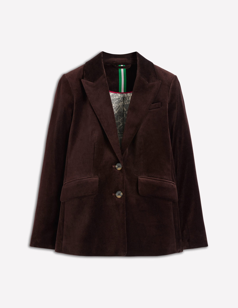 Stamford Velvet Blazer-Espresso 5