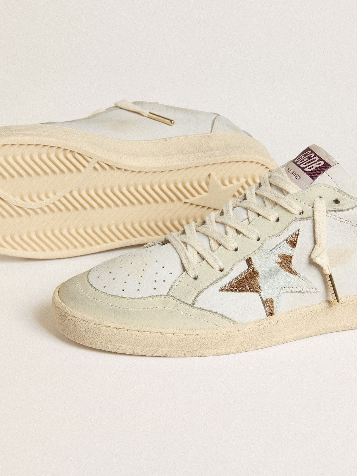 Ball Star with animal-print pony skin star and tobacco leather heel tab - 3