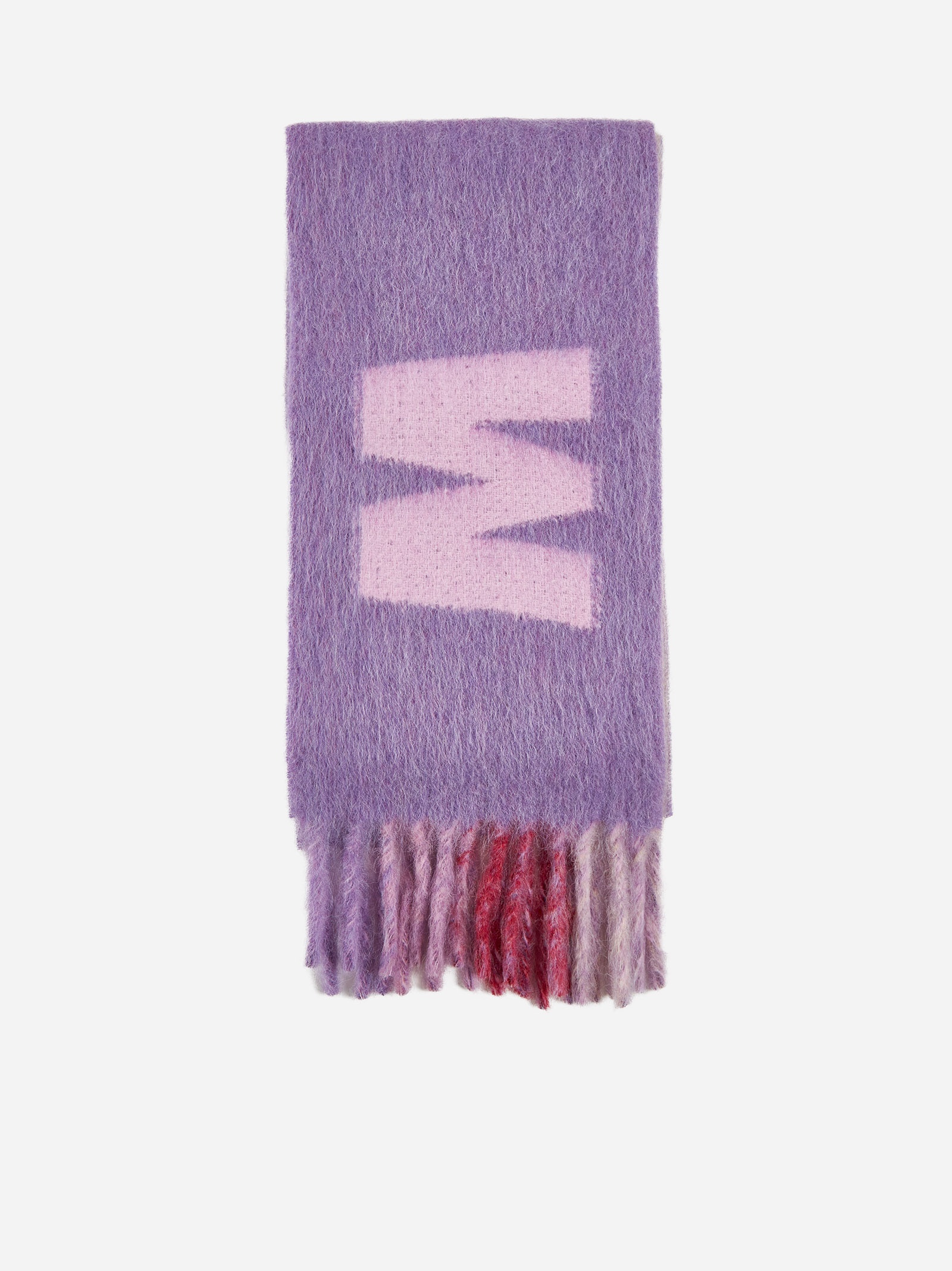 Logo wool-blend scarf - 1