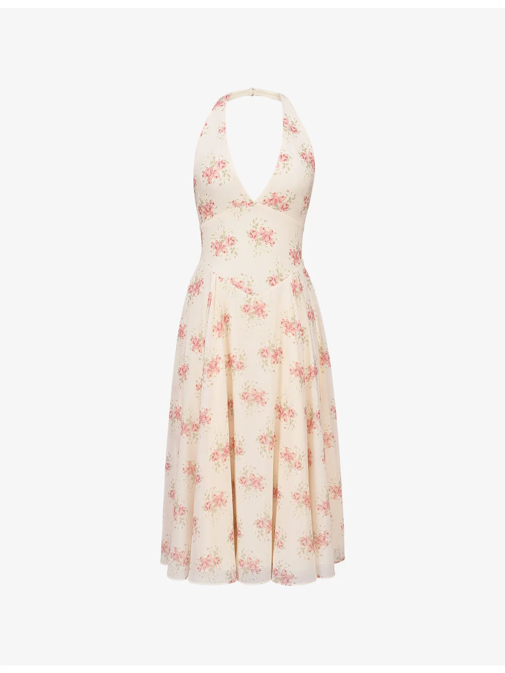 Solada Floral Woven Midi Dress - 1