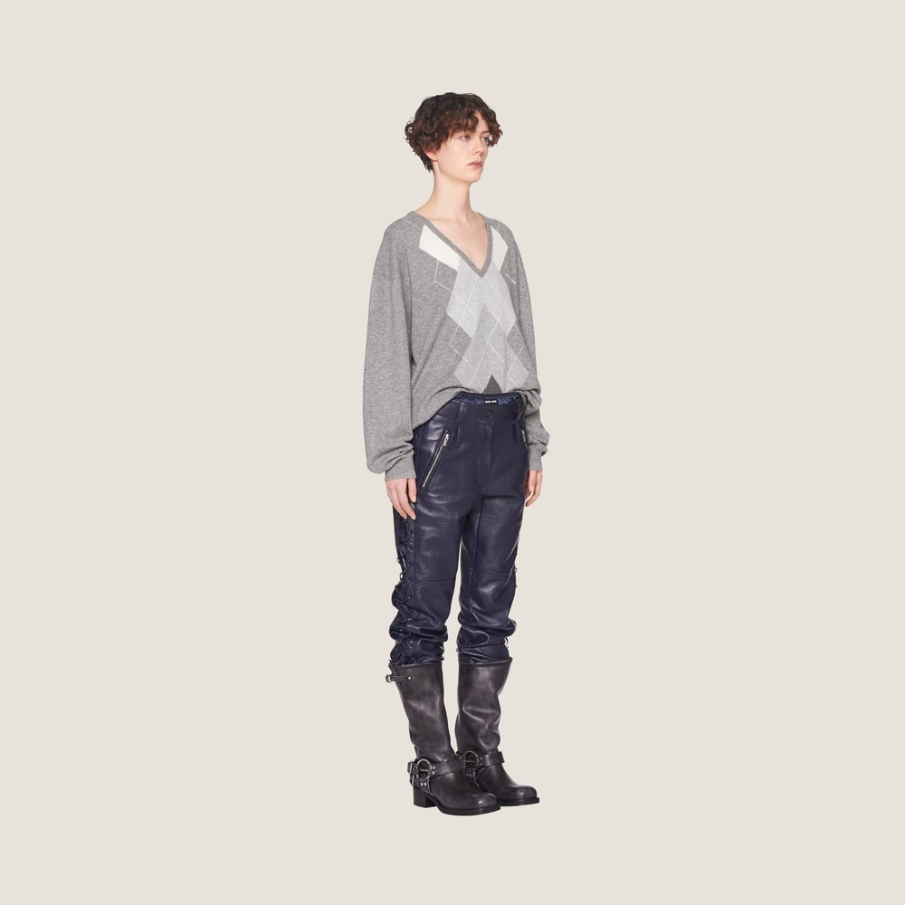 Laced nappa leather pants - 5