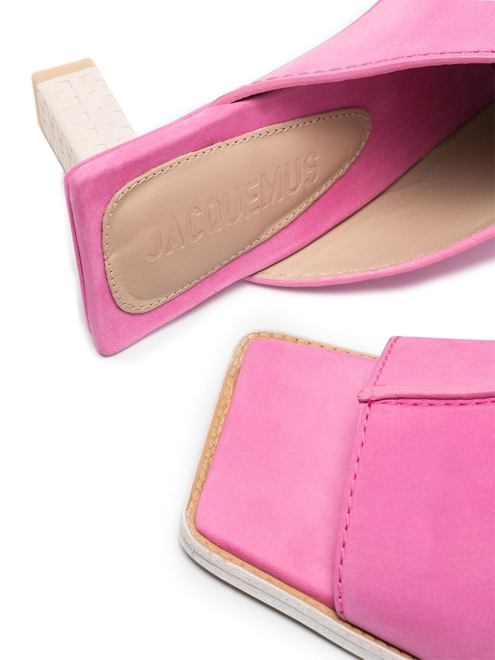 80mm  square-toe mules - 2