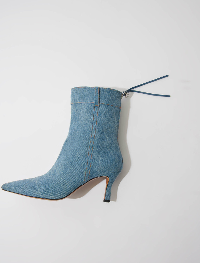 Denim boots with pointed toe 4