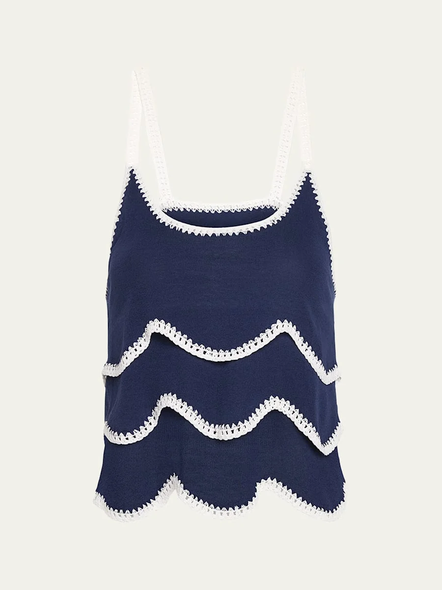 Ariel Embroidered Sleeveless Top - 1