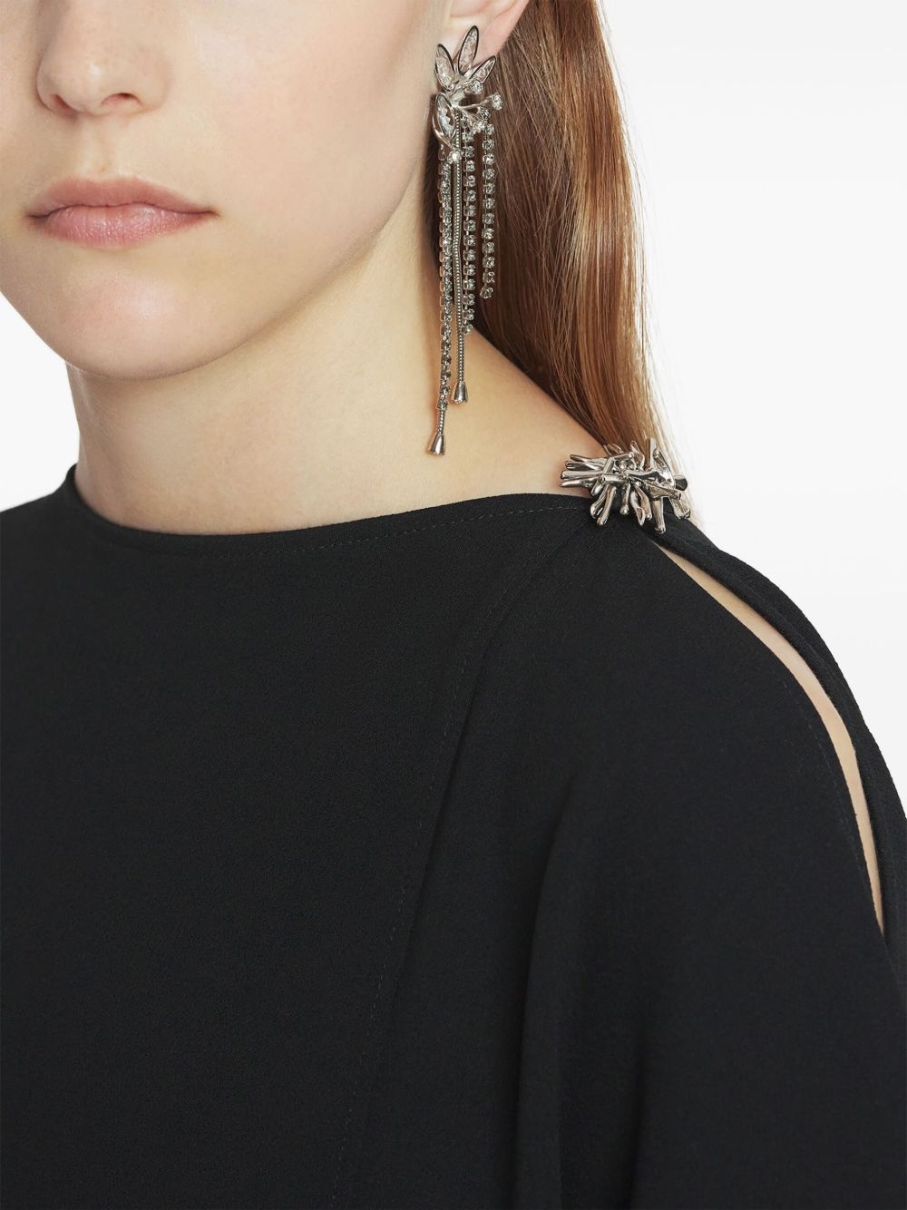 appliqué-detail midi dress - 5