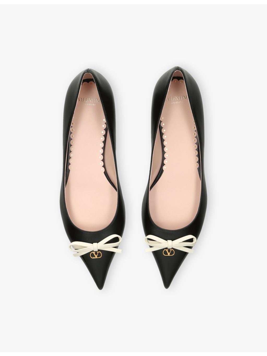 Bepointy Leather Ballerina Flats - 2