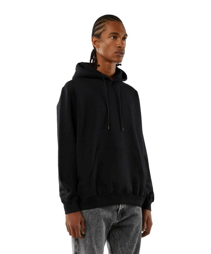 Cotton sweatshirt with a maxi logo on the hood 4
