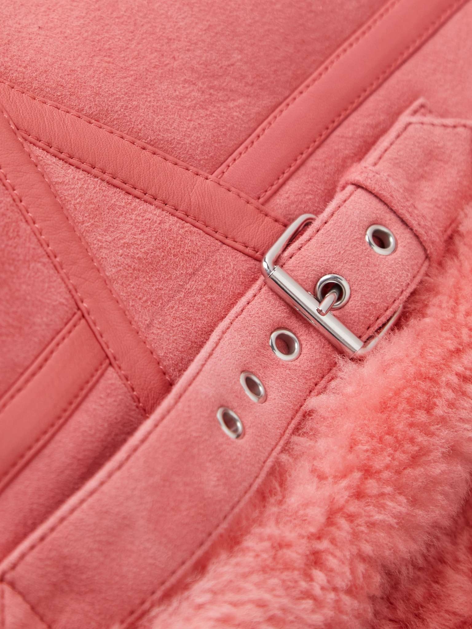 Oversized Shearling Jacket - 3