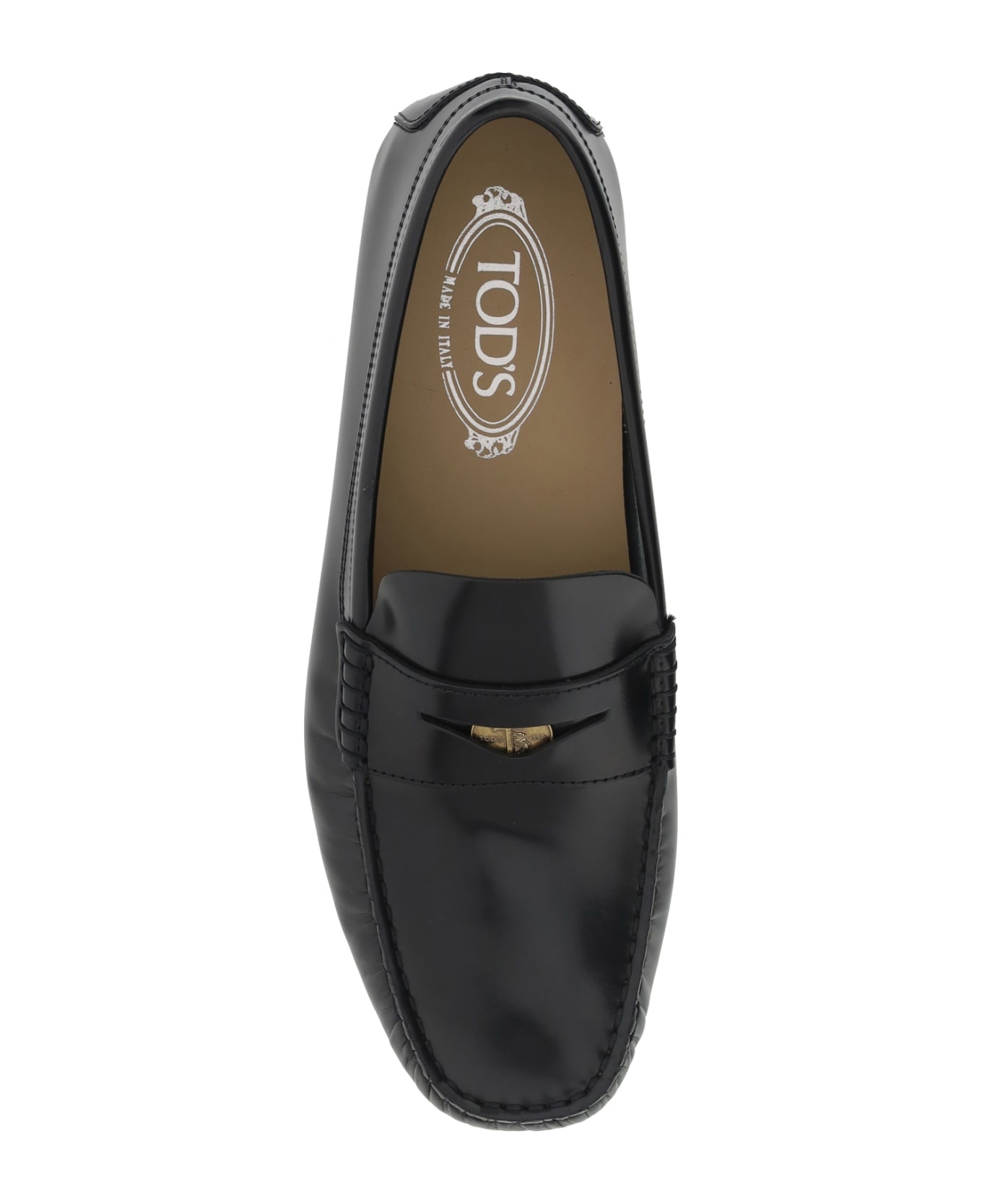 Brushed Leather Loafers With Penny Detail - 4