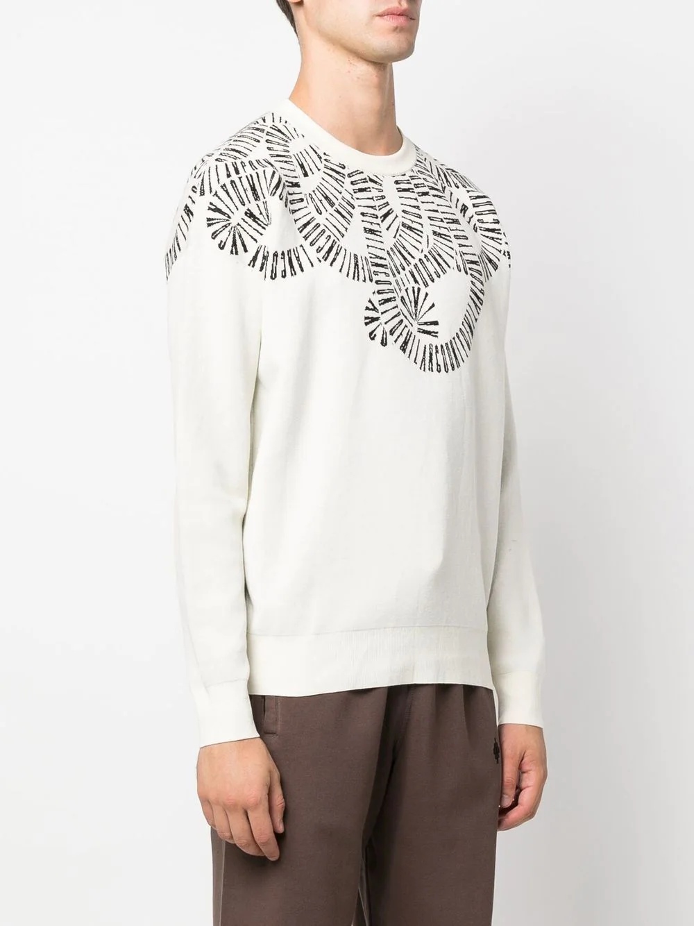 Snake Wings-intarsia crew neck jumper - 4