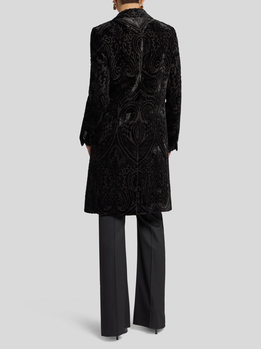 VELVET JACQUARD COAT - 5