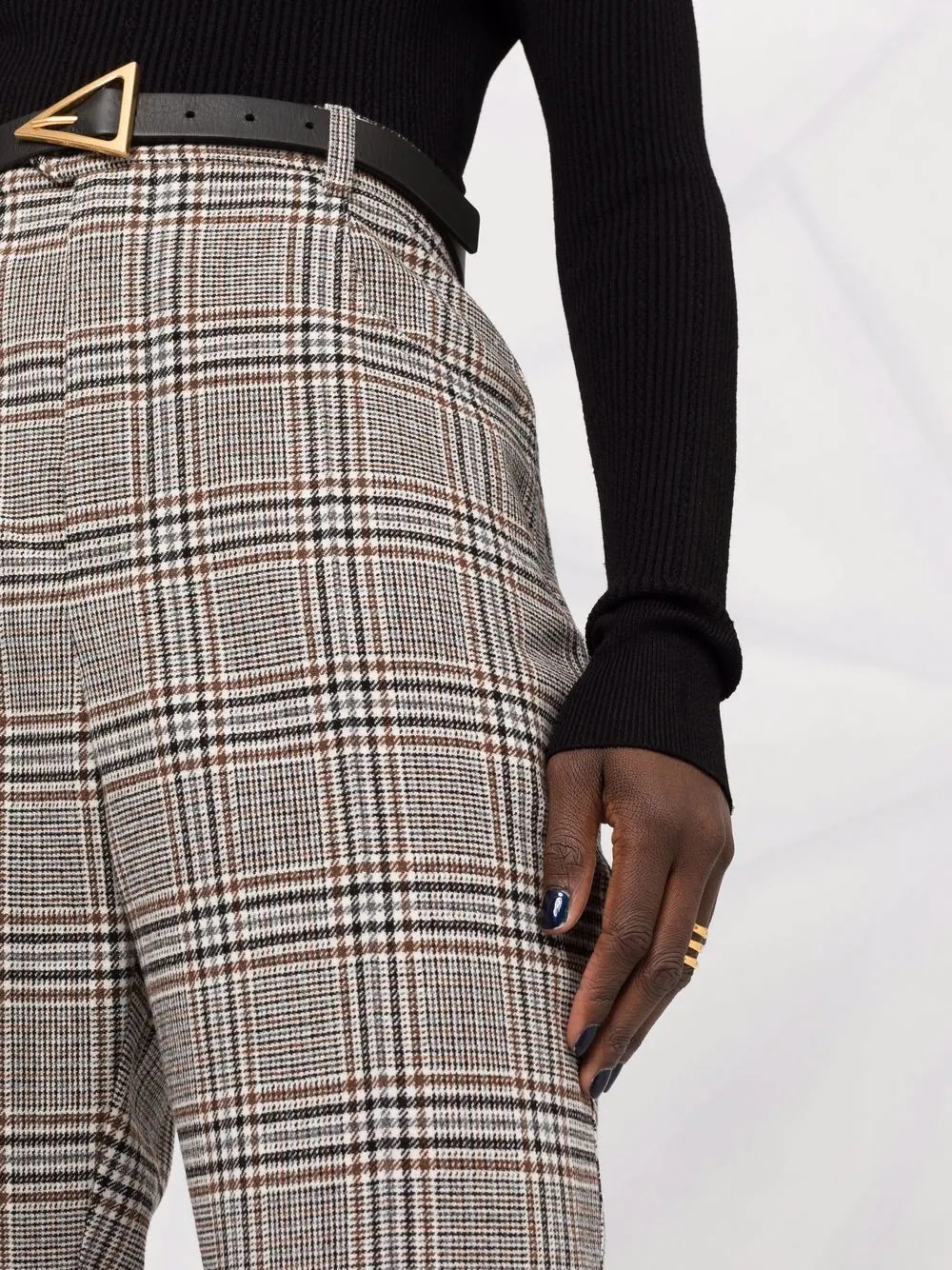 checked tailored shorts - 3