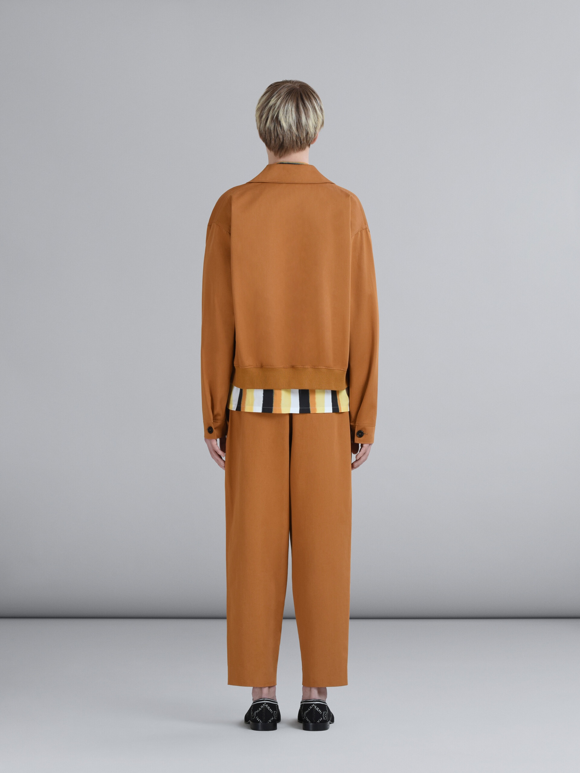 COTTON GABARDINE BOMBER JACKET - 3