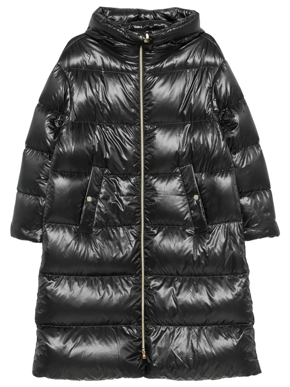 Long Quilted Down Jacket - 1