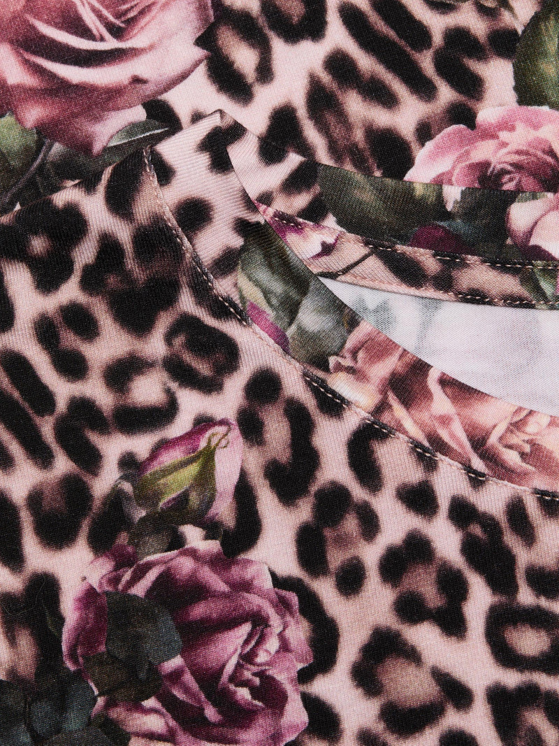 Women's Ressi Floral & Leopard Print T-Shirt - Multi Rose Cheetah 7