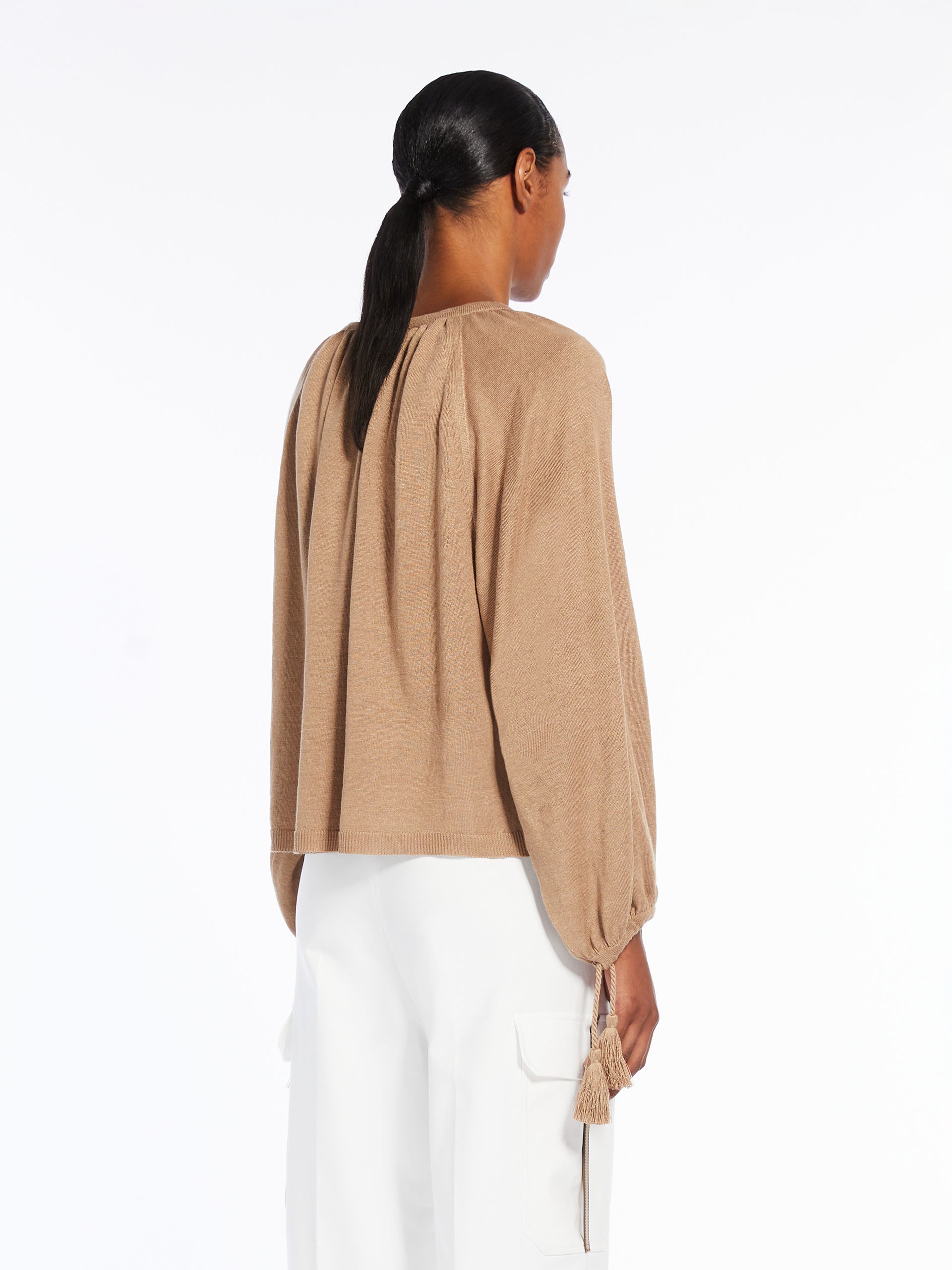 QUIRITE Loose-fitting linen yarn jumper - 4