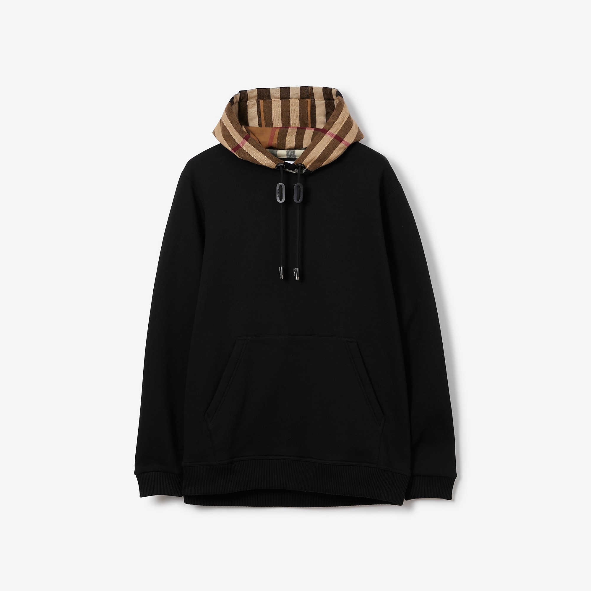 Check Hood Cotton Blend Hoodie - 1