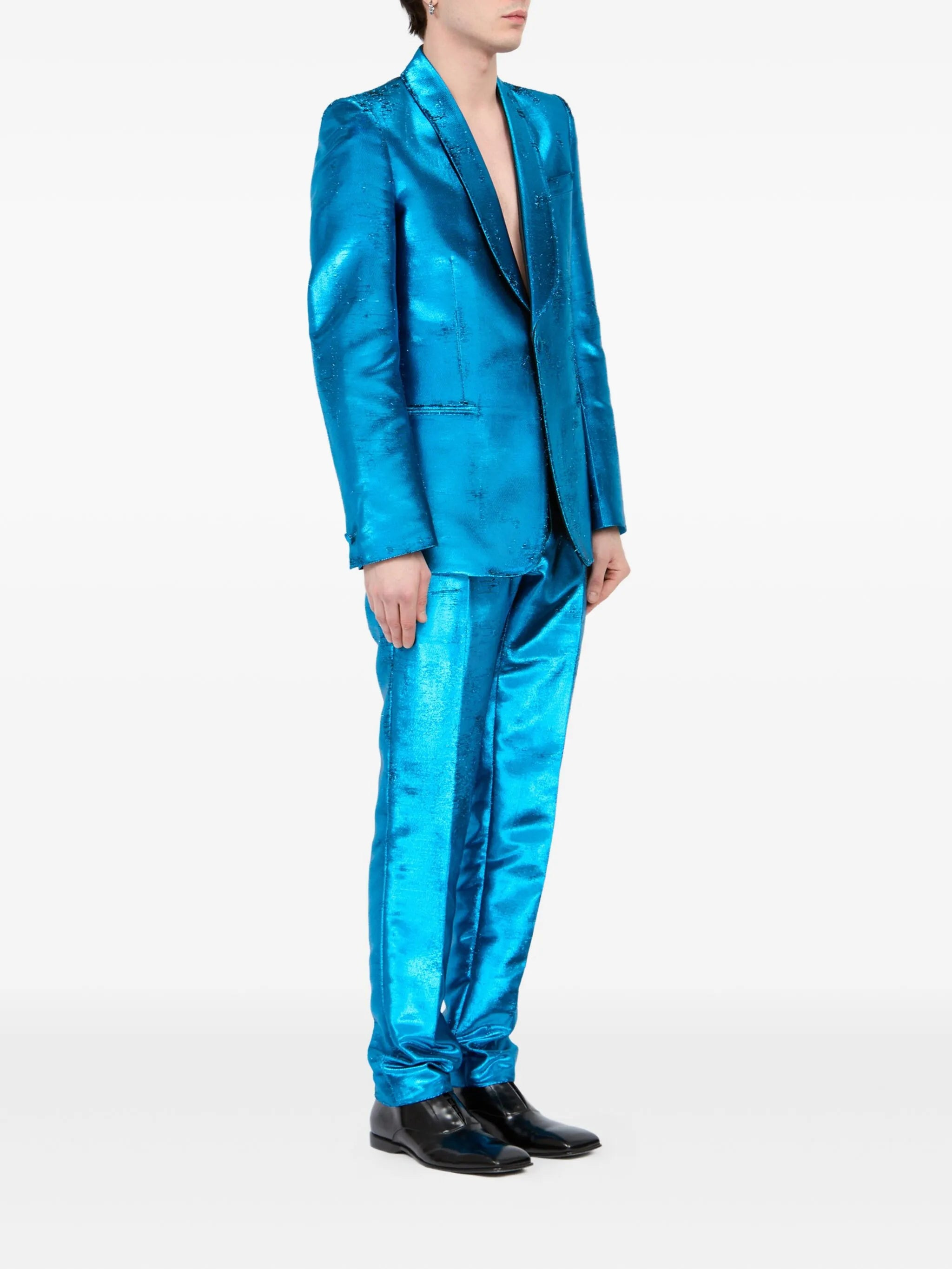 Mm6 Maison Margiela Metallic Shawl-lapel Blazer - 6