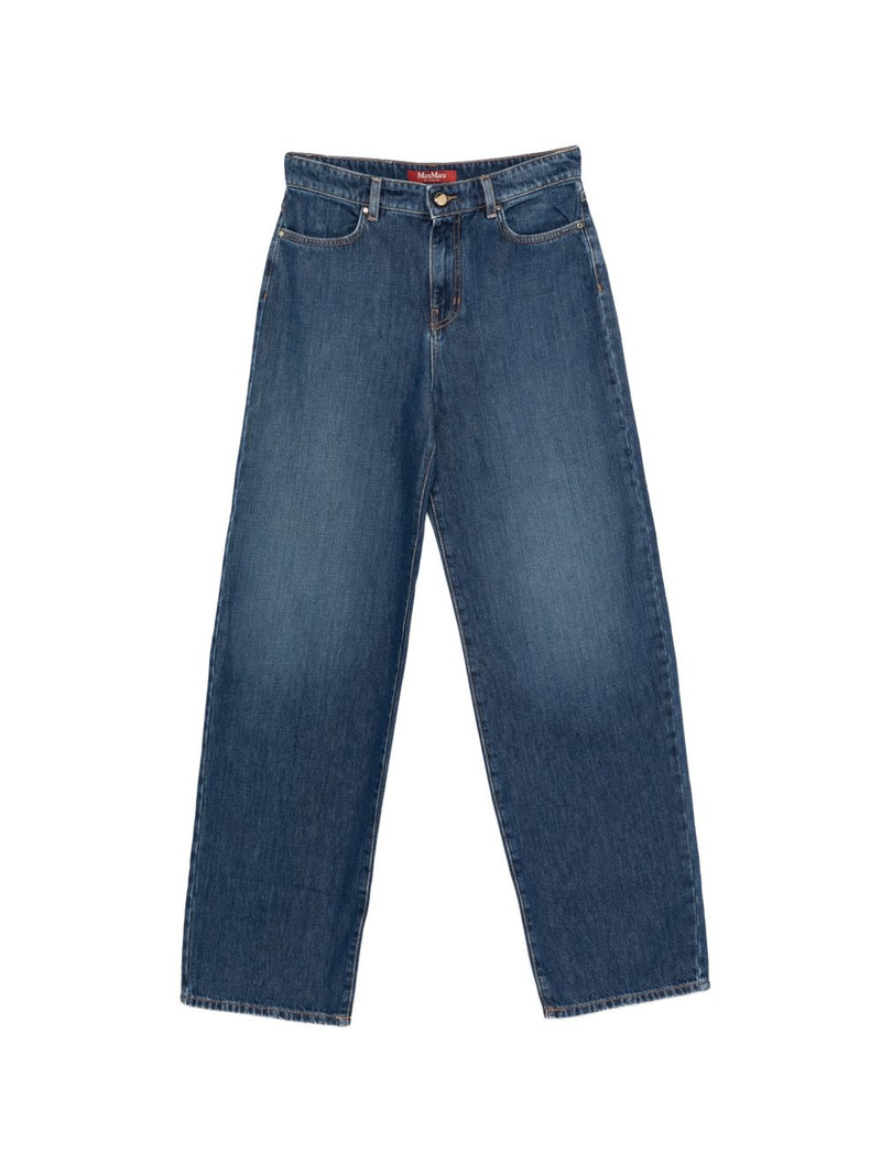 denim straight-leg jeans 1
