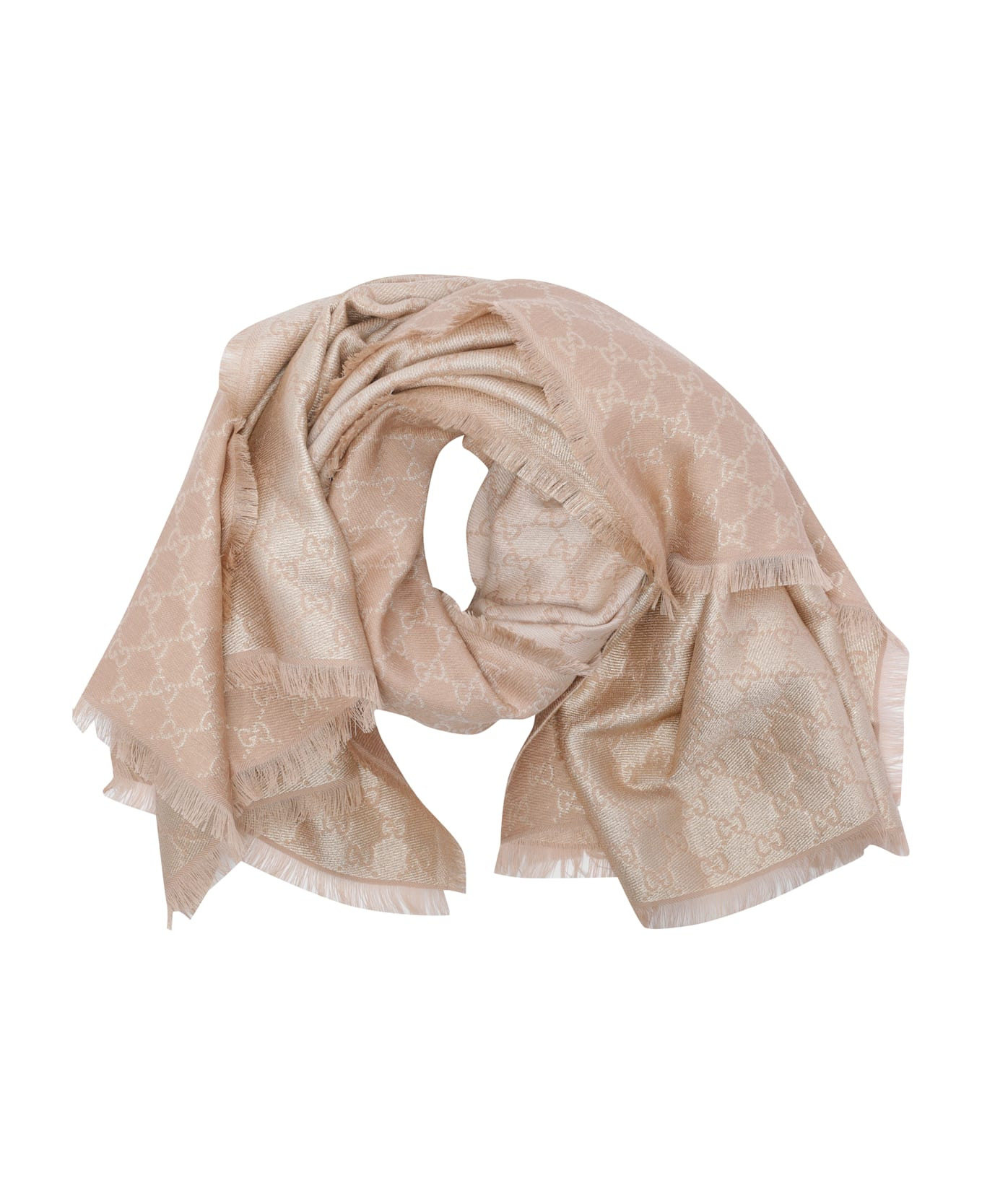 Gg Lame' Printed Scarf - 2