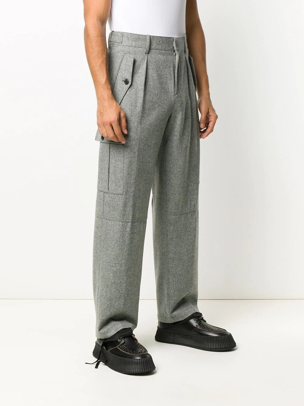 double-hem cargo trousers - 3