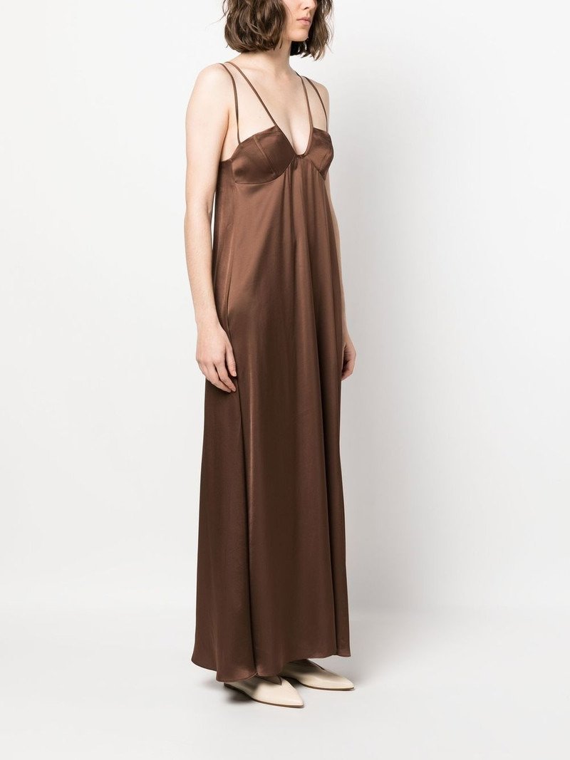 U-neck satin maxi dress 3