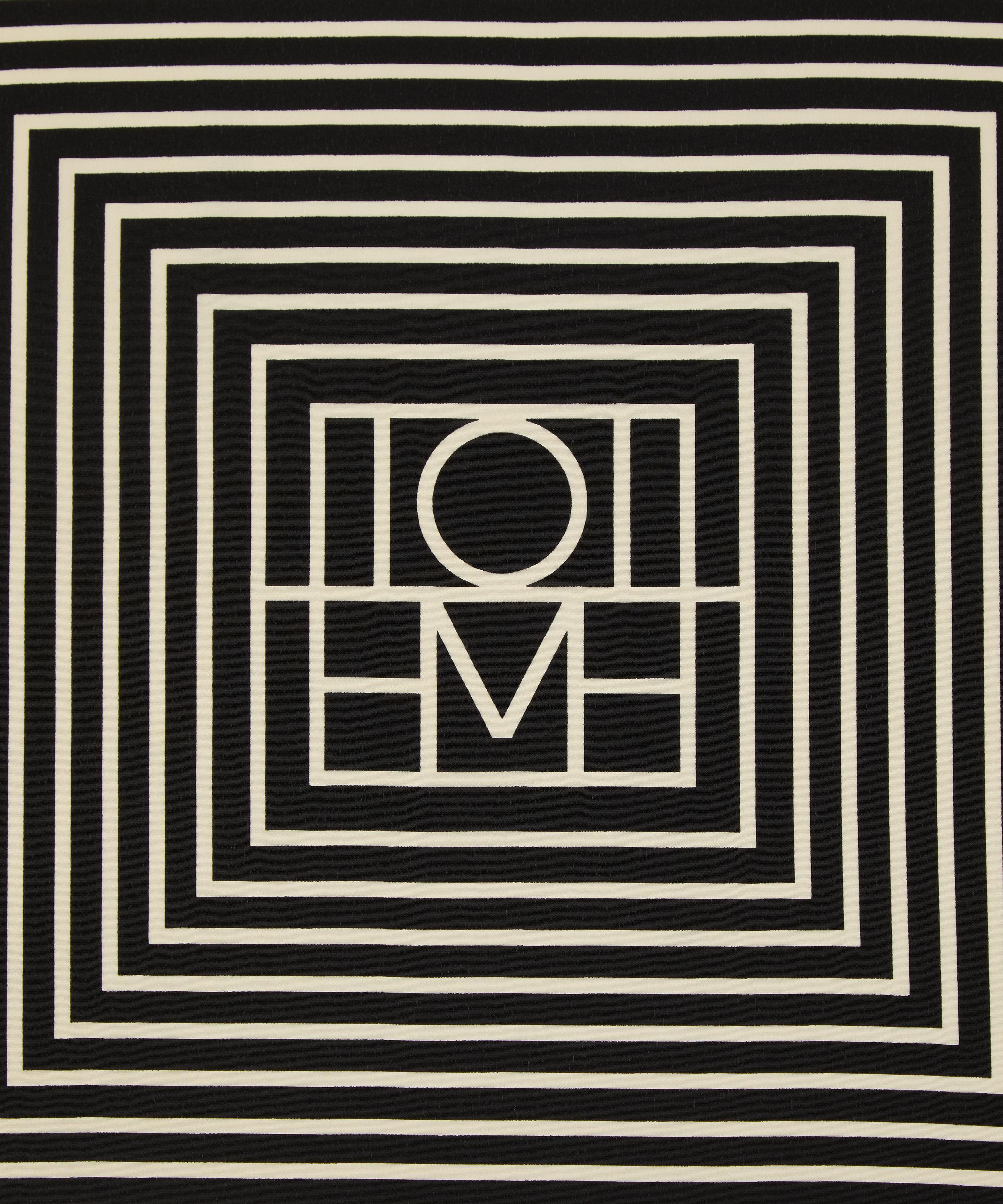 Centred Monogram Silk Scarf - 3