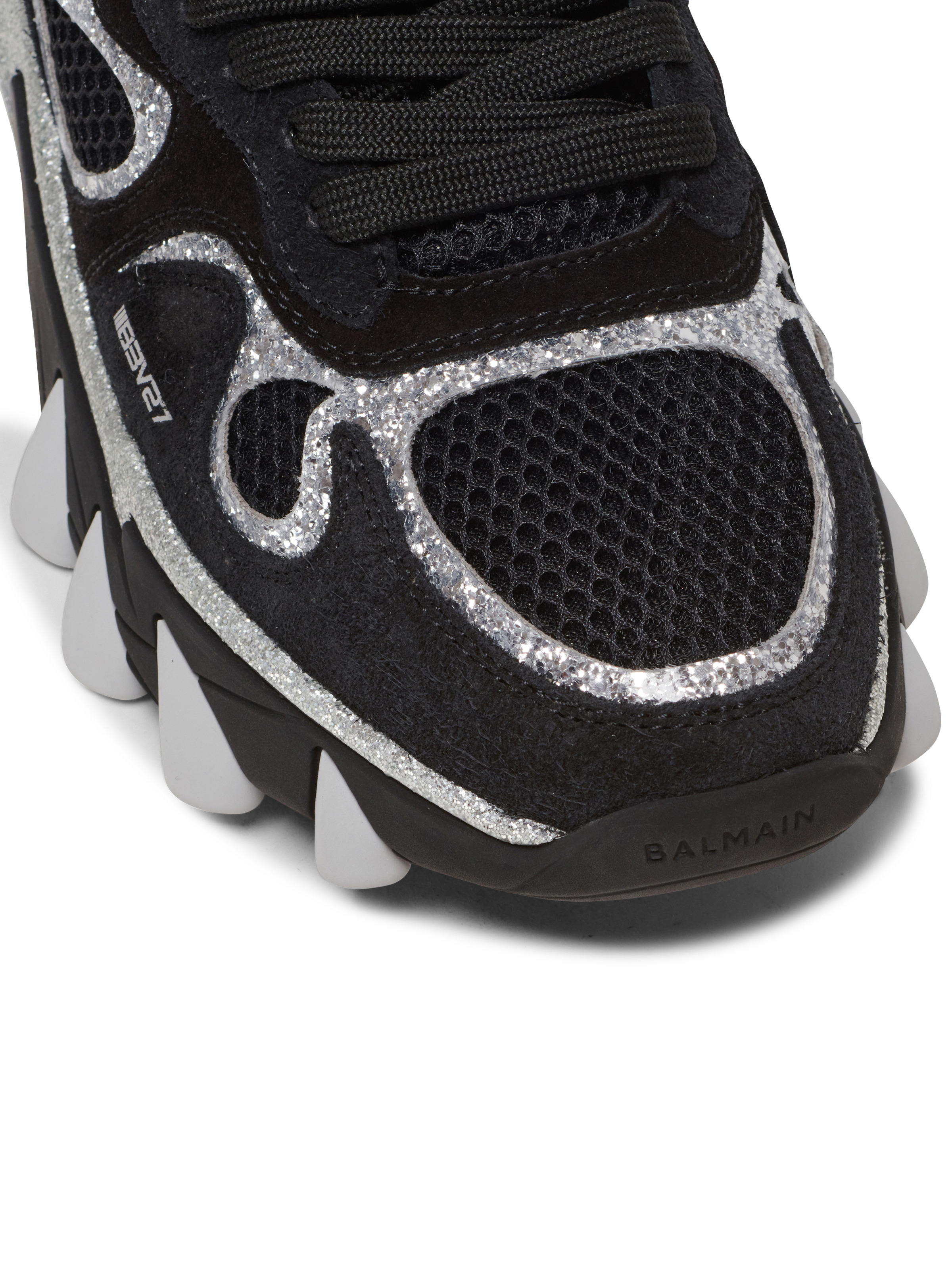 B-East trainers in leather, mesh and glitter - 6