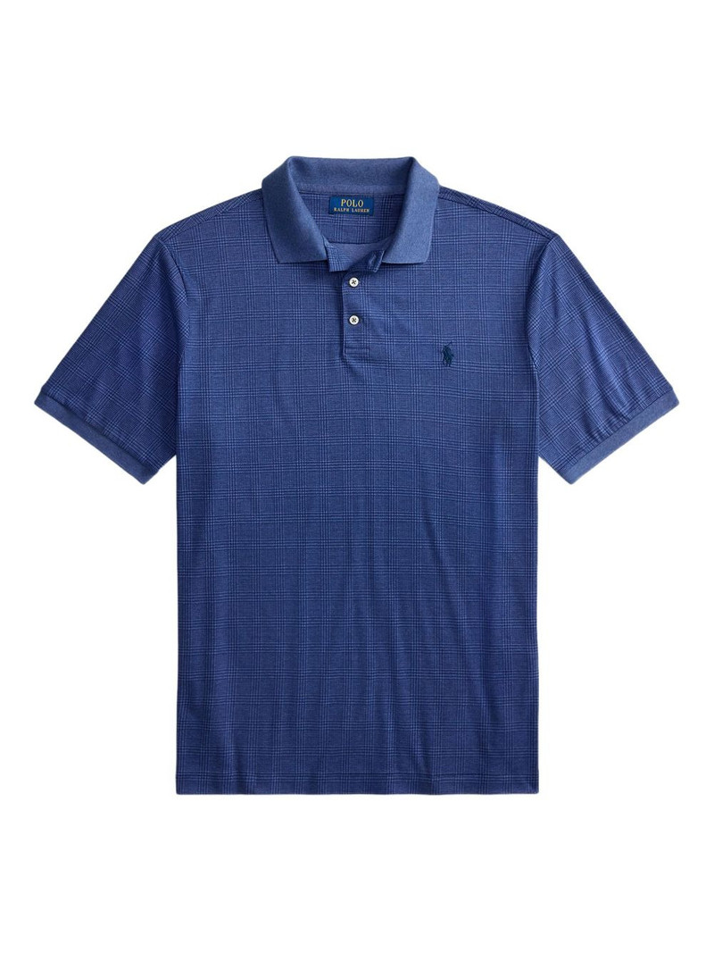 short-sleeve check-pattern polo shirt 1