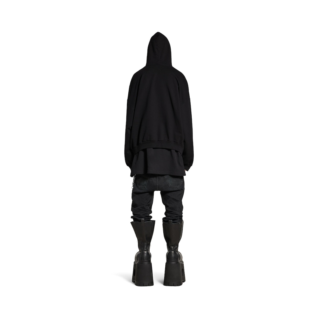 Men's Bb Garderobe Hoodie Large Fit in Black - 4