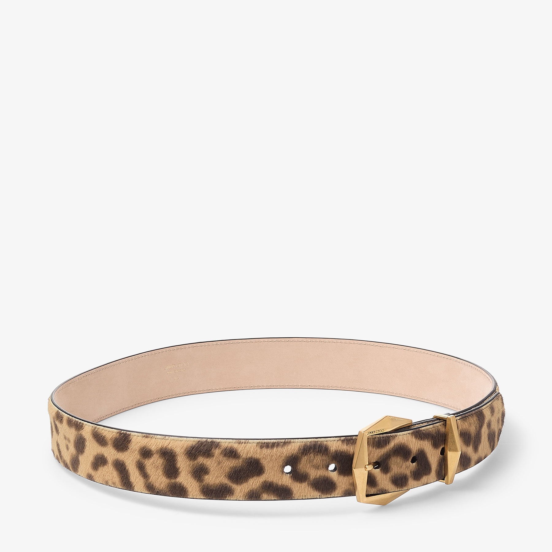 Diamond Buckle Belt
Natural Leopard Print Pony Belt - 2