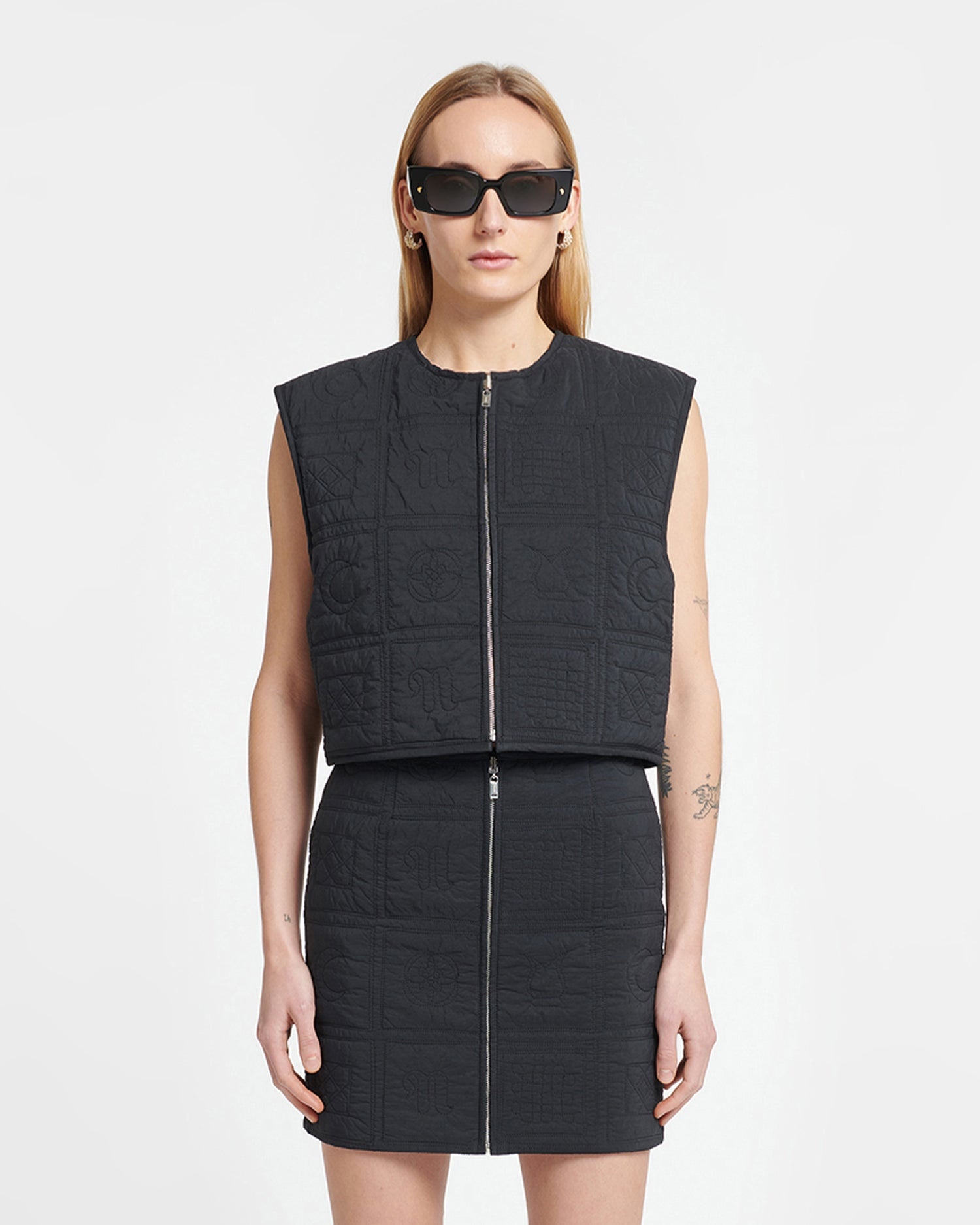 Quilted Tech Poplin Vest - 1