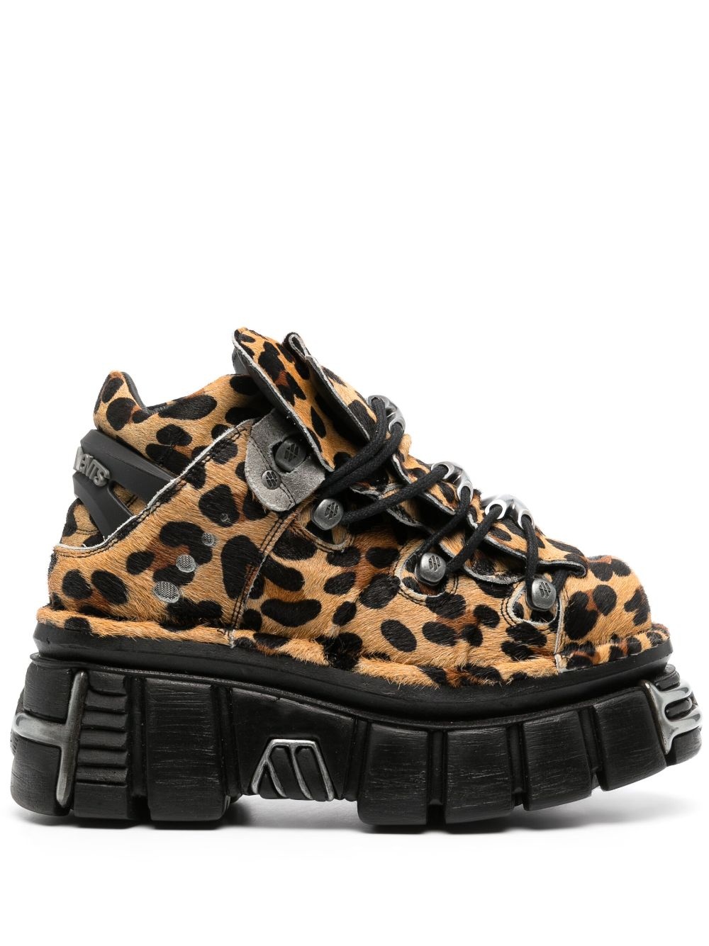 x New Rock leopard-print sneakers - 1