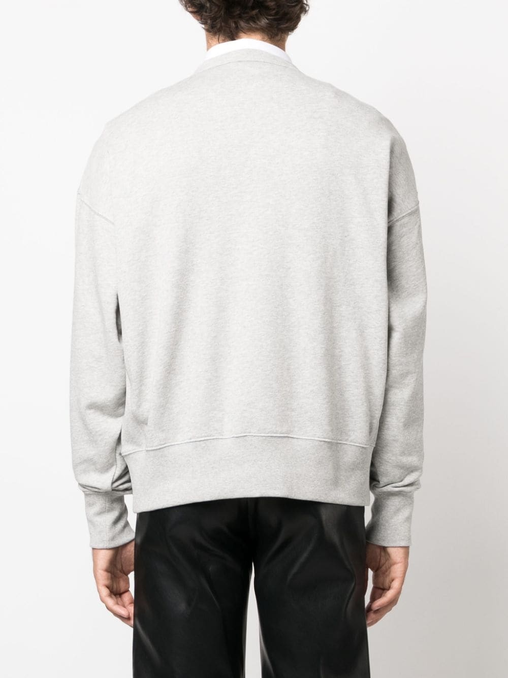 logo-embroidered cotton hoodie - 4