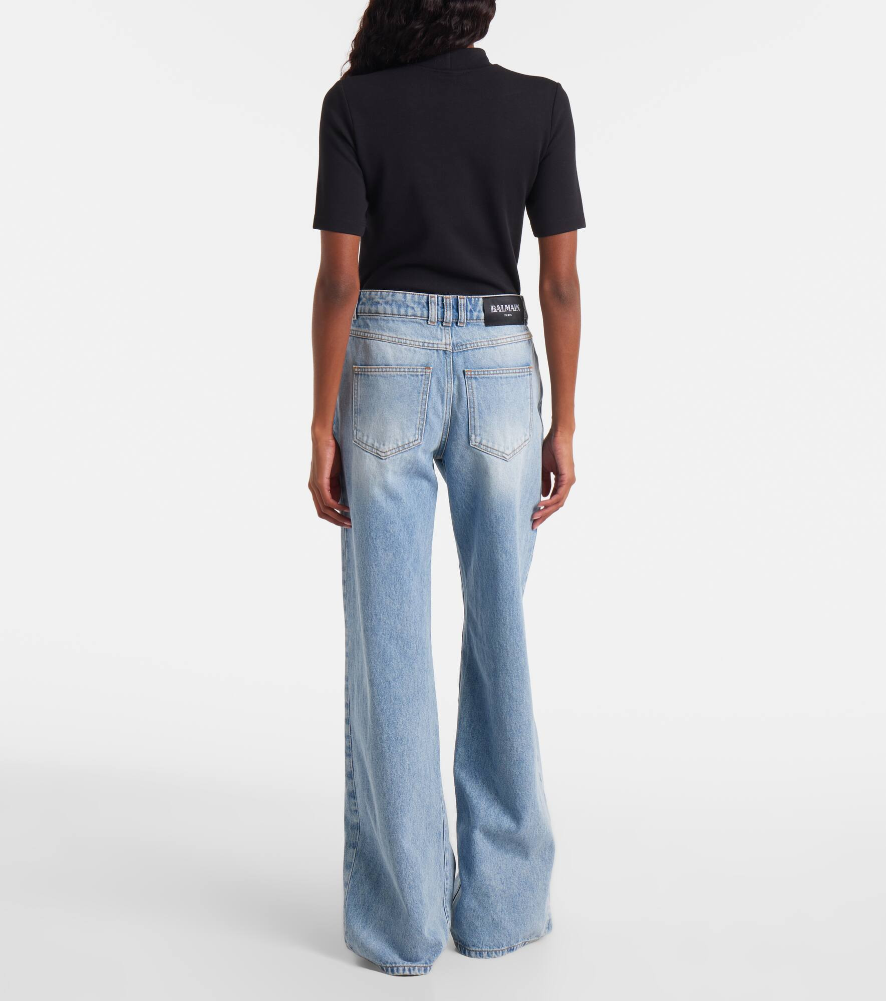 Mid-rise wide-leg jeans - 3