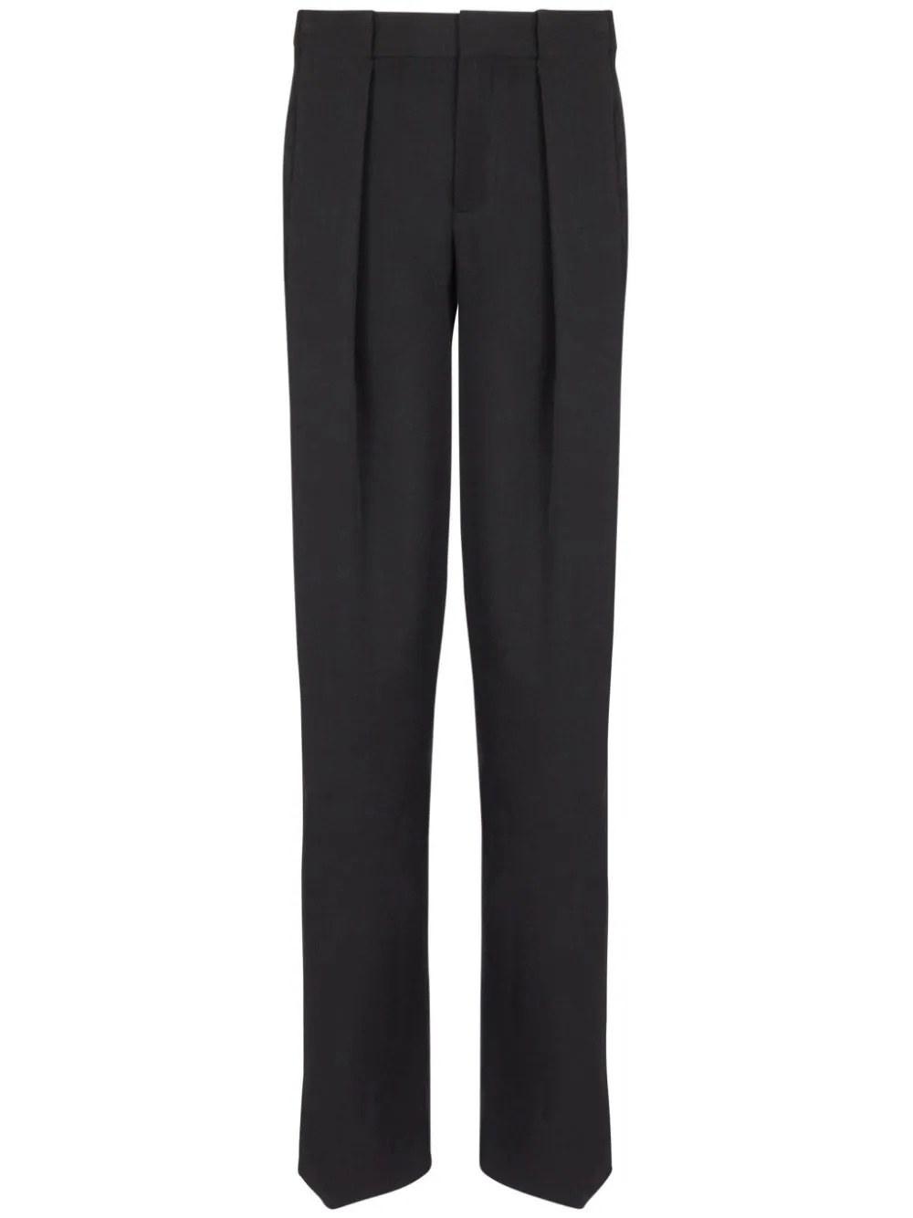 Pleated Grain De Poudre Trousers - 1