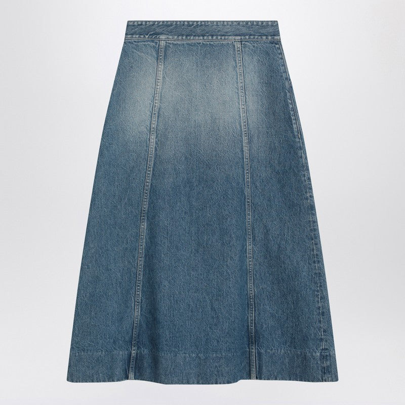 Valentino Washed Denim Midi Skirt Women - 2