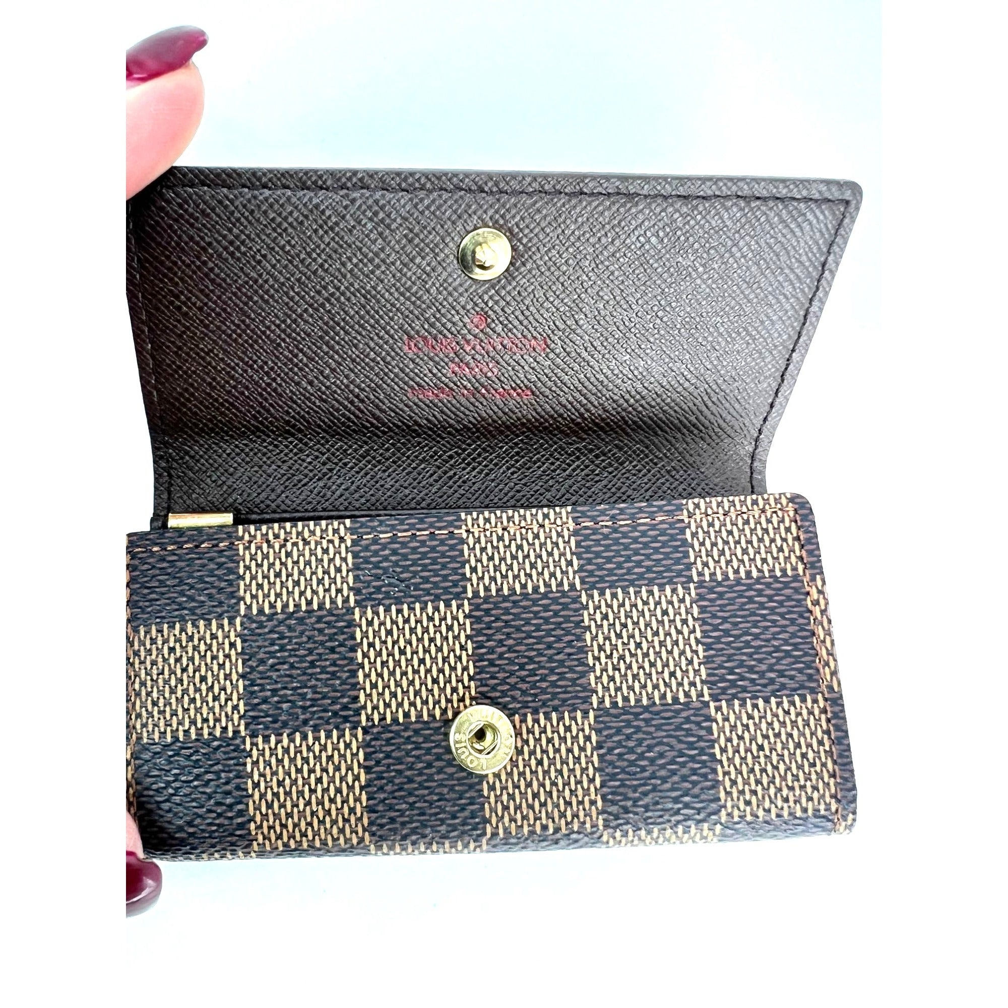 Louis Vuitton 4 Key Holder Damier Ebene Brown Canvas Key Chain - 11