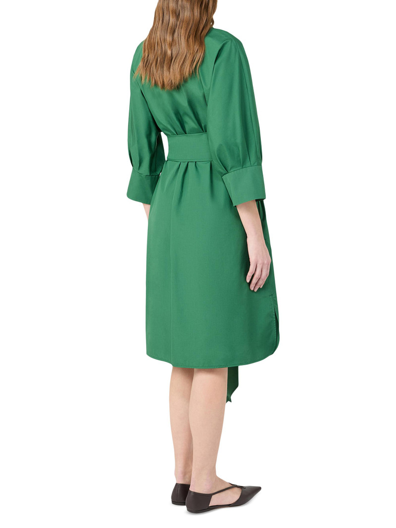 Women's Cotton Shirt Dress - Green 4