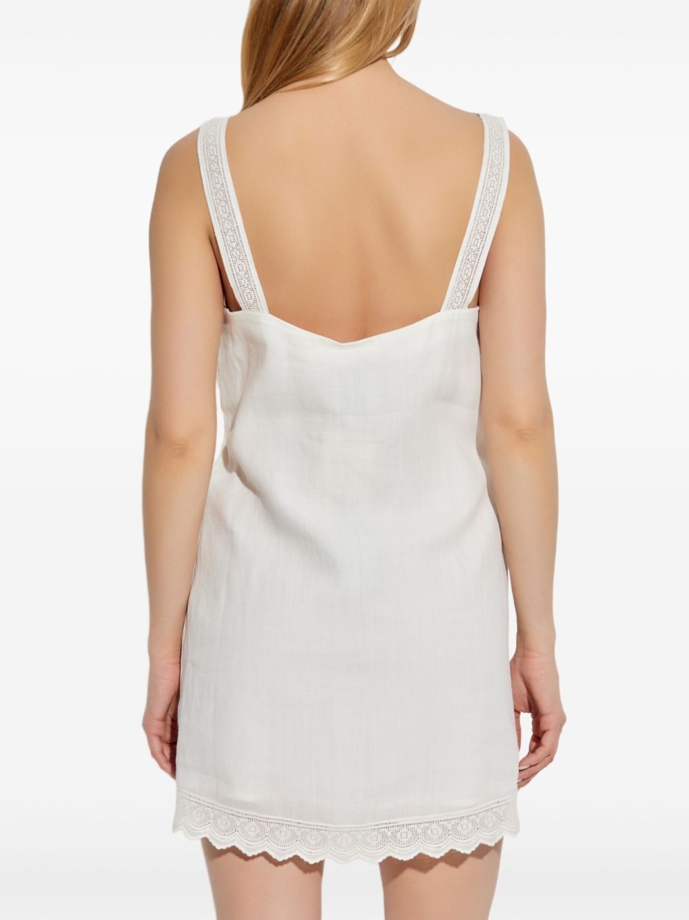 lace-detailing mini dress - 4