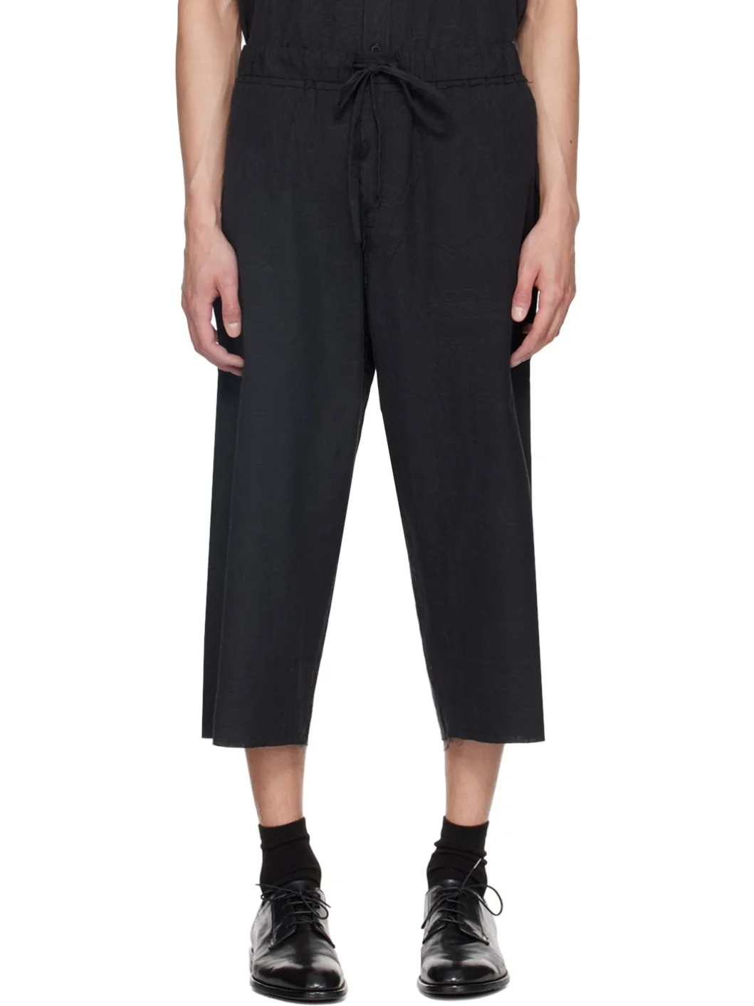 Black Drawstring Trousers - 1