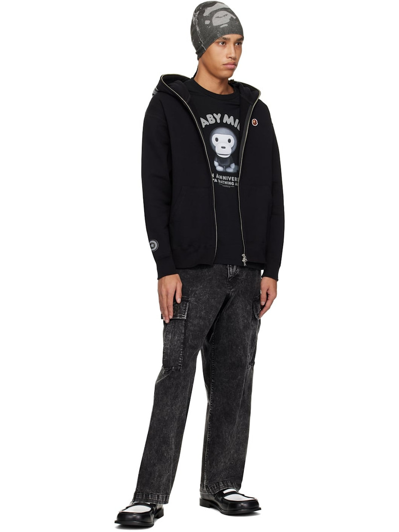 A BATHING APE® Black One Point Ape Head Shark Full Zip Hoodie outlook