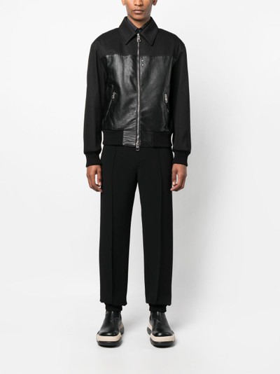 Alexander McQueen panelled zipped bomber jacket outlook