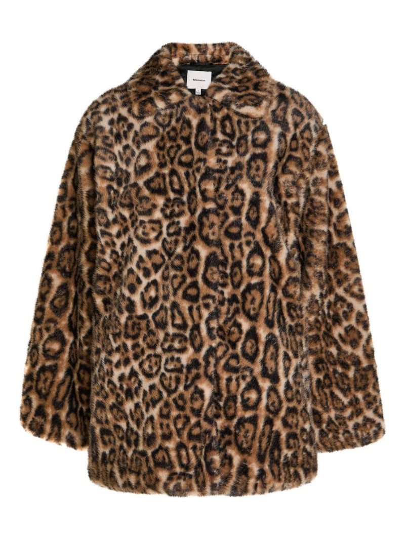 faux-fur leopard-print coat 1