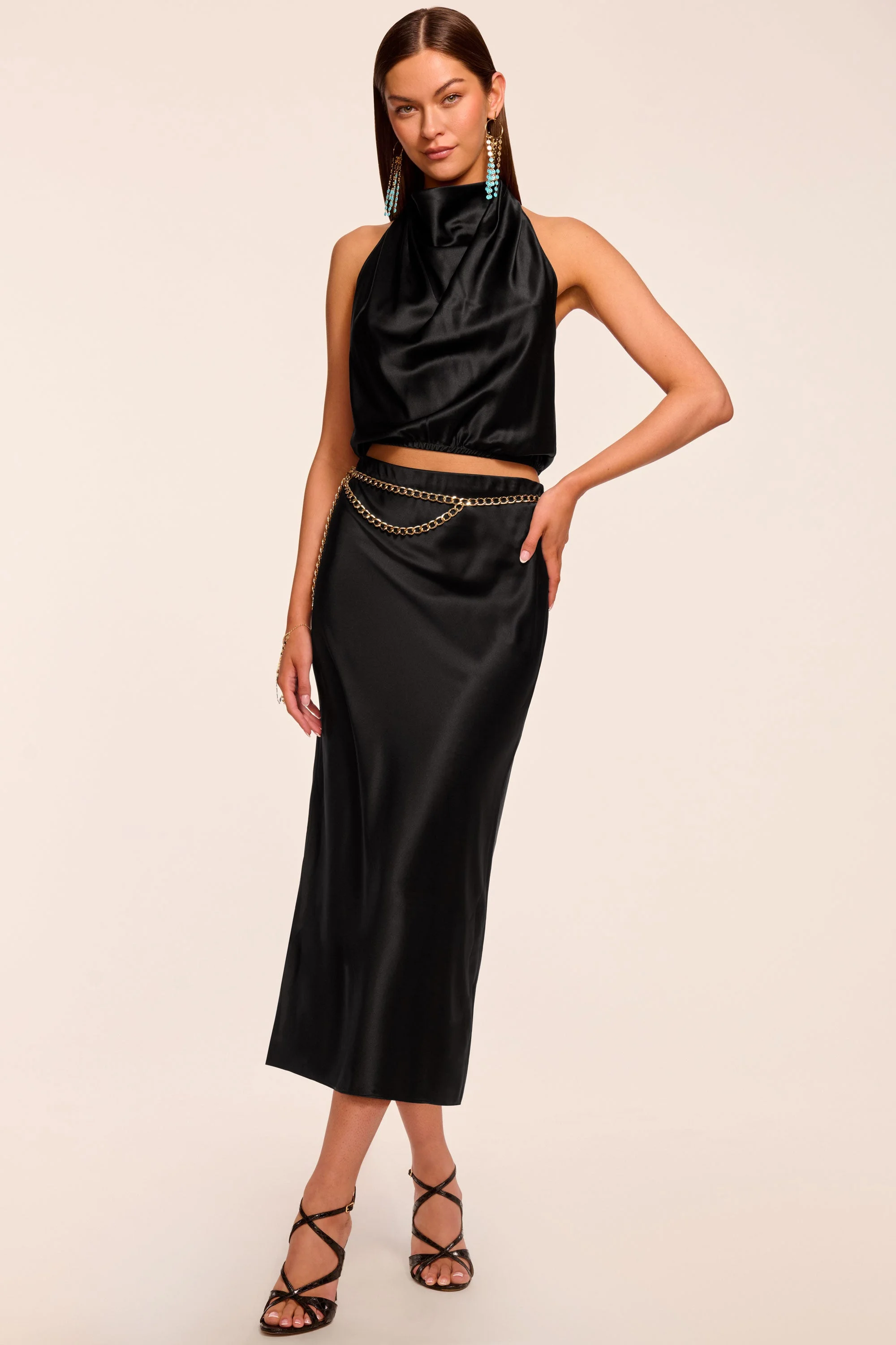 Krisia Silk Slip Midi Skirt - 1