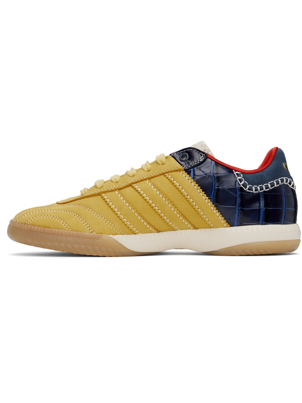 Yellow & Navy adidas Originals Edition MN Samba Sneakers - 3