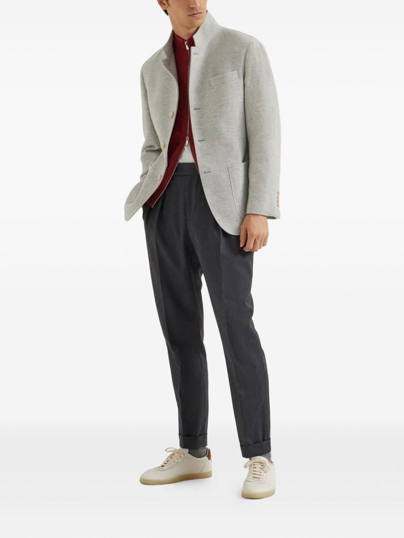 Brunello Cucinelli zip-front high-neck cardigan outlook