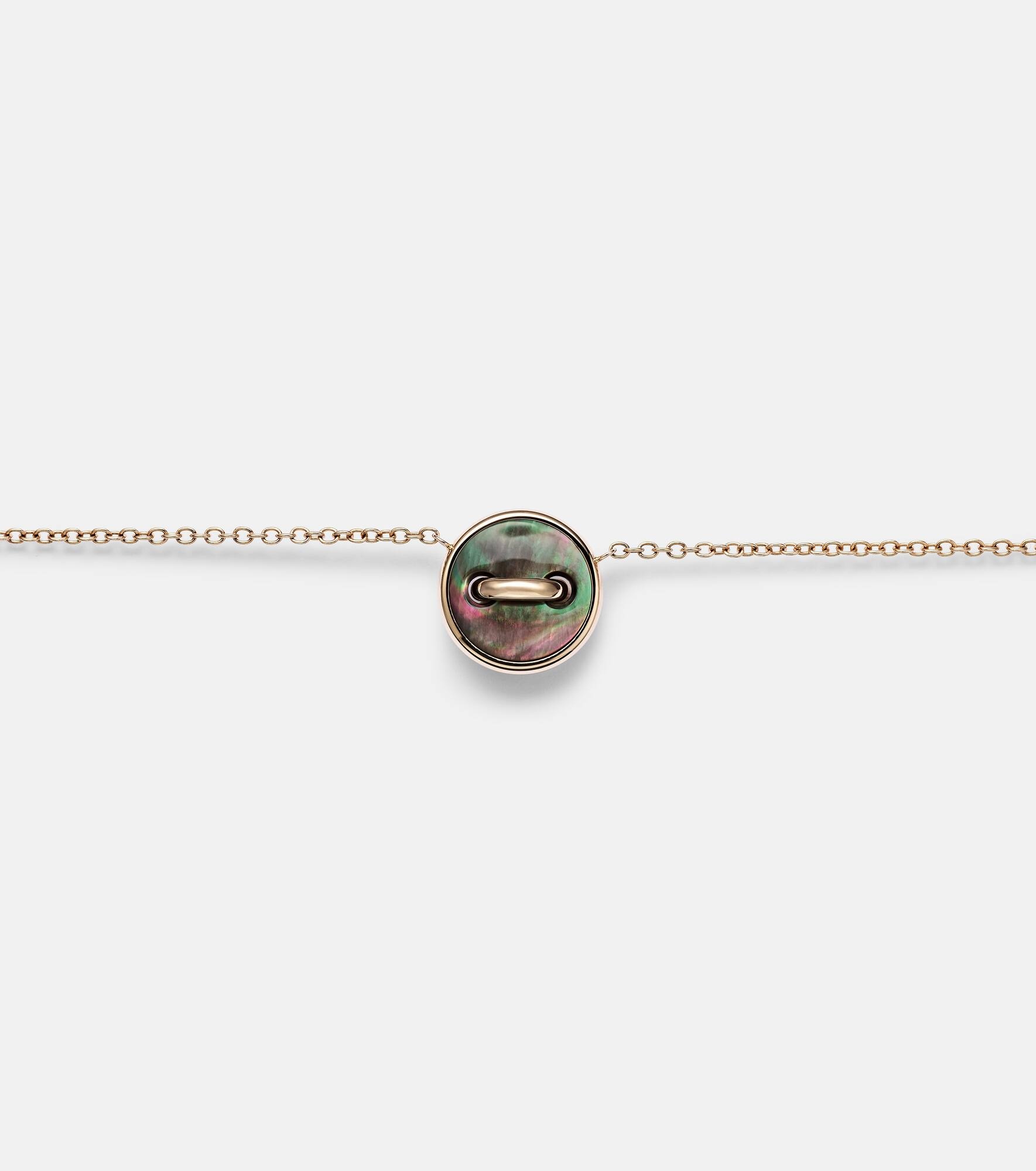 Pom Pom Dot 18kt rose gold pendant necklace with mother-of-pearl and diamonds - 4