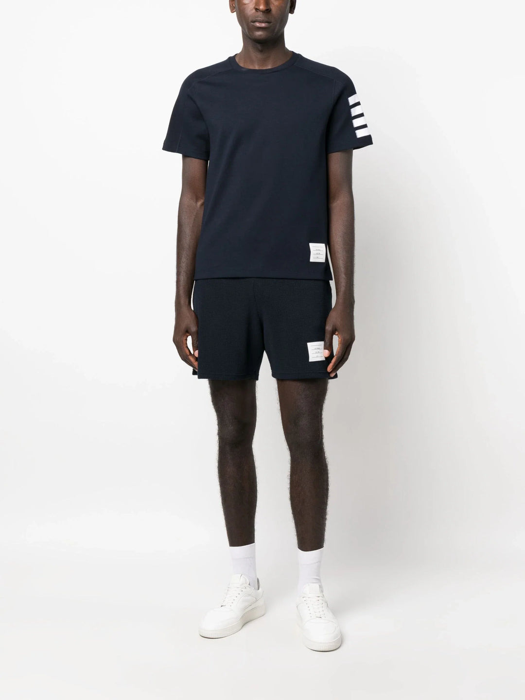Short Sleeve Tee With 4 Bar Stripe - 2