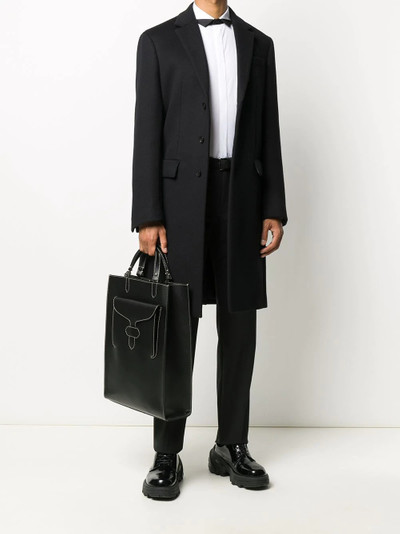 Neil Barrett contrast pointed collar tuxedo shirt outlook